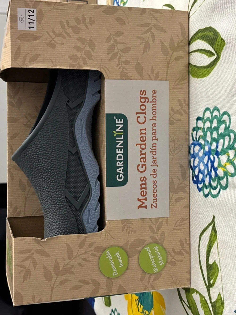 Brand New. Men’s Gardenline Garden Clogs Grey, Size 11/12